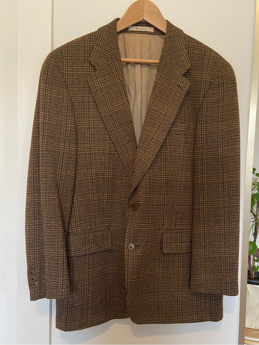 Ralph Lauren Vintage Brown Glen Plaid Sport Coat 41R